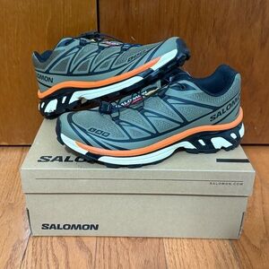 Salomon XT-6 Deep Lichen Green/Black/Marmalade - Size 8.5 Men